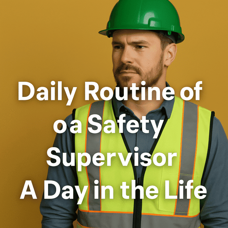 Daily Routine of a Safety Supervisor – A Day in the Life