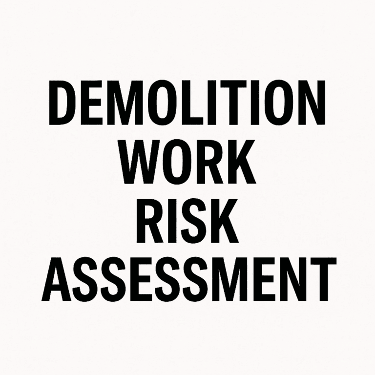 Demolition Work Risk Assessment