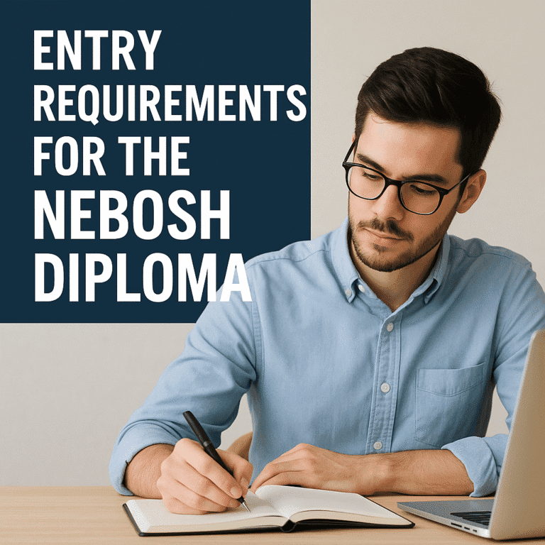 Entry Requirements for the NEBOSH Diploma - HSE STUDY GUIDE image.