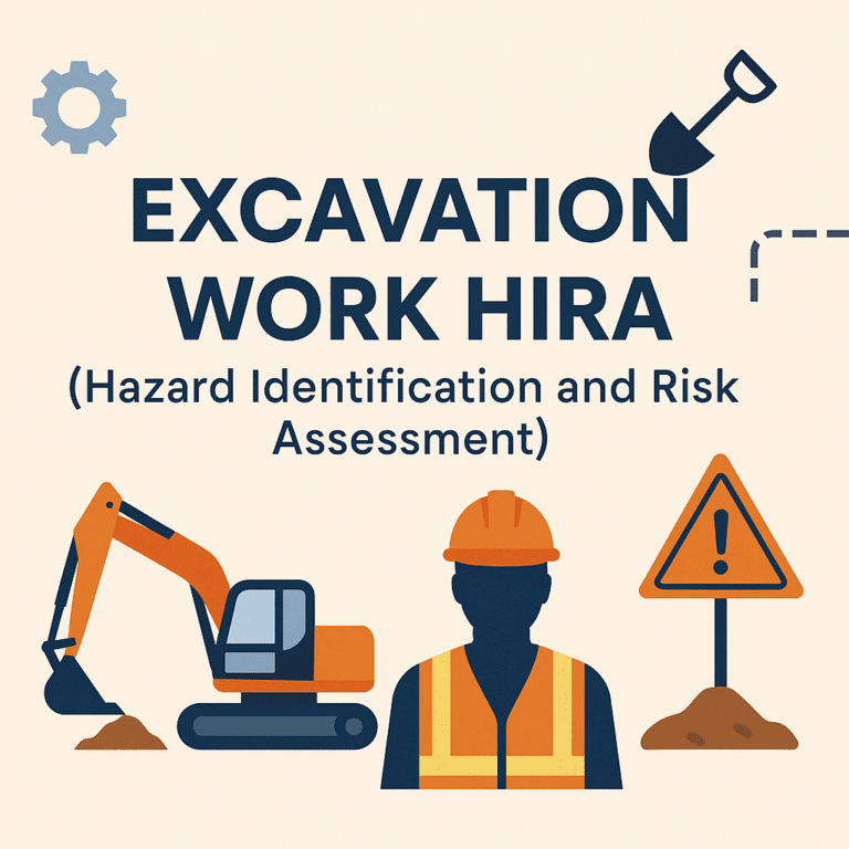 Excavation Work HIRA (Hazard Identification and Risk Assessment)