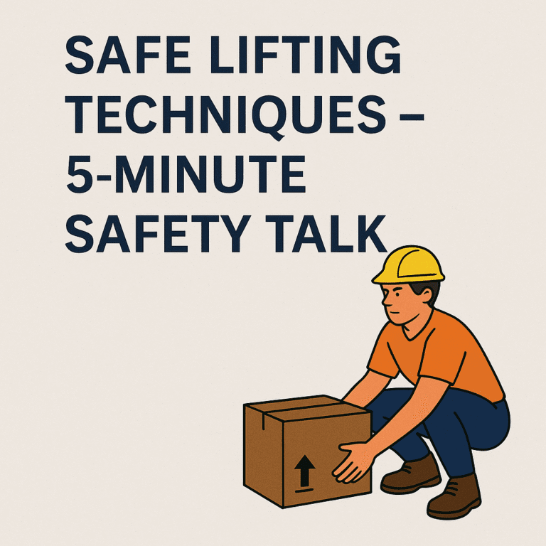 Safe Lifting Techniques 5 Minute Safety Talk