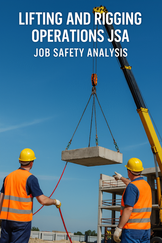 Lifting and Rigging Operations JSA - Job Safety Analysis