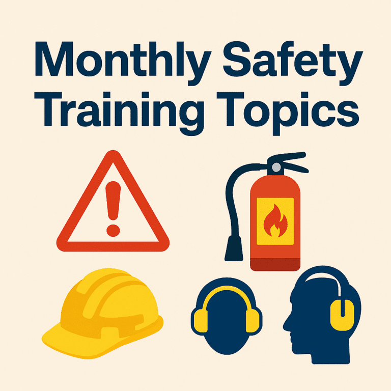 Monthly Safety Training Topics