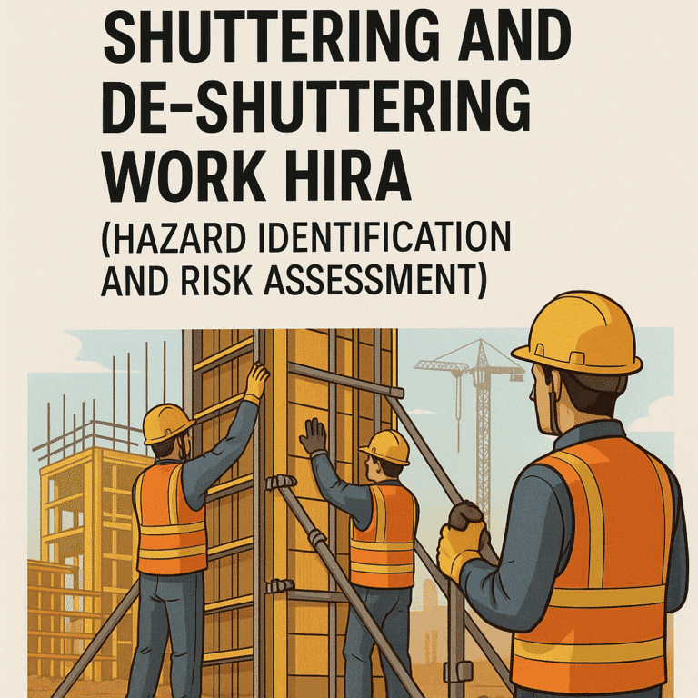 Shuttering and De-shuttering Work HIRA (Hazard Identification and Risk Assessment)
