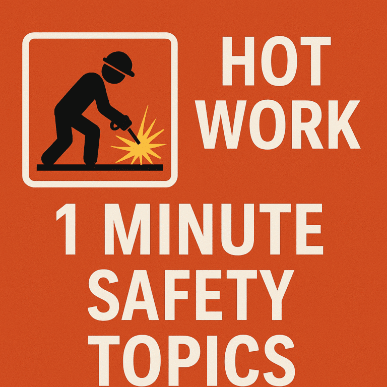 Hot Work 1 Minute Safety Topics