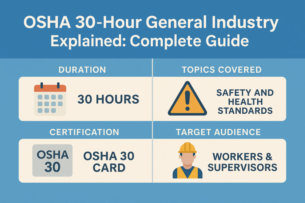 OSHA 30 Hour General Industry Explained