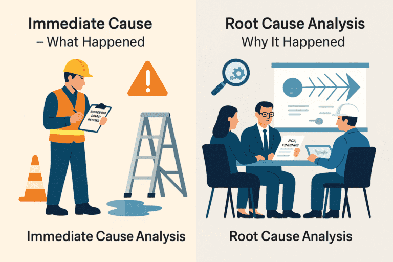 Root Cause Analysis vs Immediate Cause Analysis