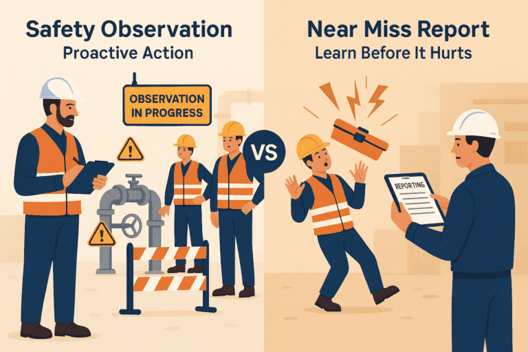 Safety Observation vs Near Miss Report