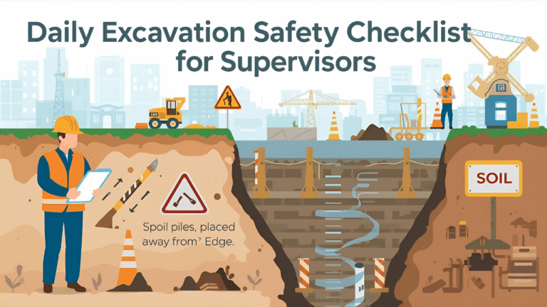 Daily Excavation Safety Checklist for Supervisors